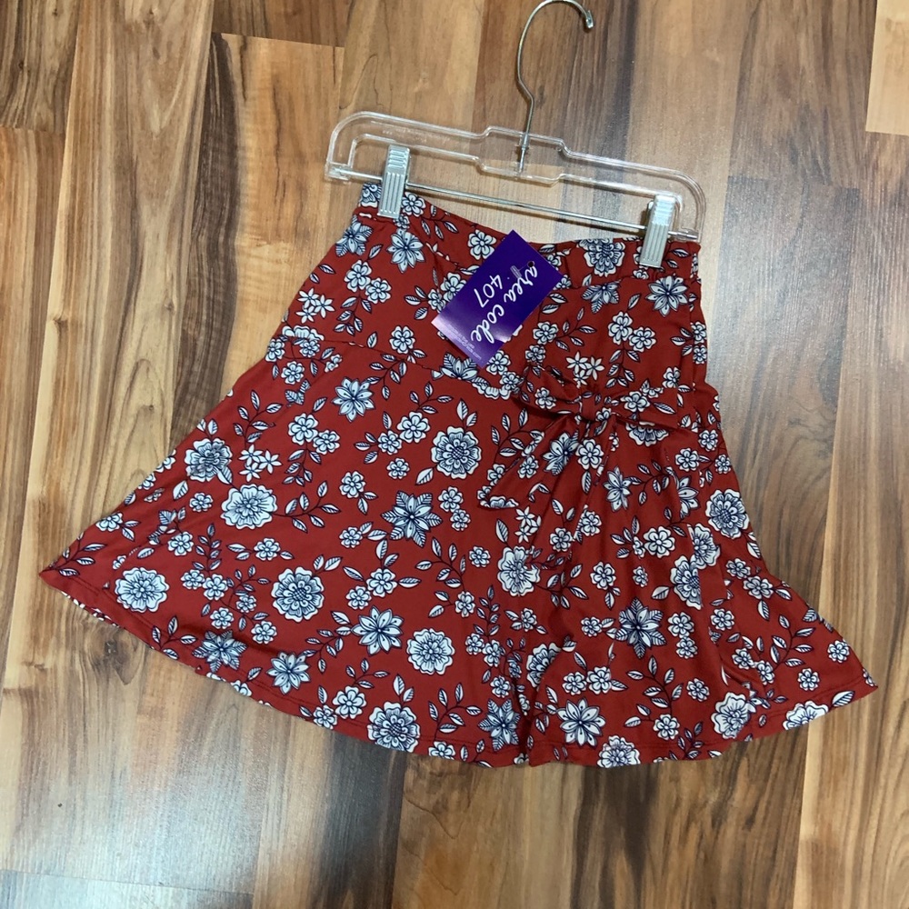 Copper Floral Skirt
